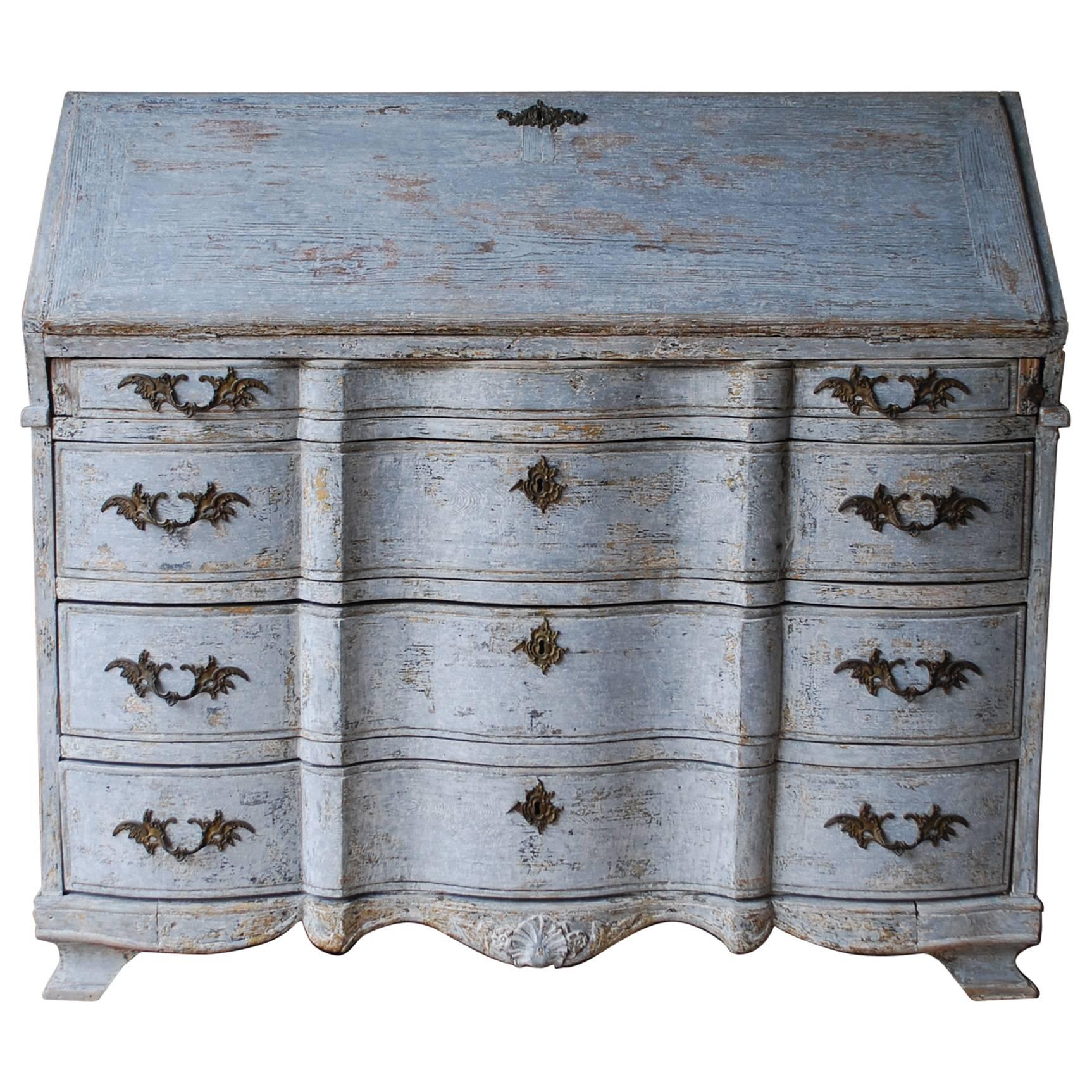 Swedish Gustavian Bureau, circa 1760 For Sale