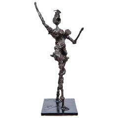 Modern Folk Art Figural Sculpture in the Manner of Giacometti