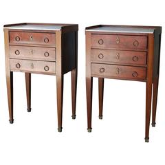 Pair of Walnut Small Side Tables