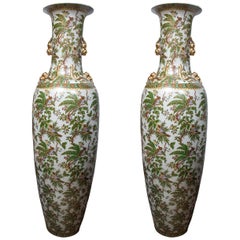 Monumental Pair of Chinese Porcelain Palace or  Floor Vases