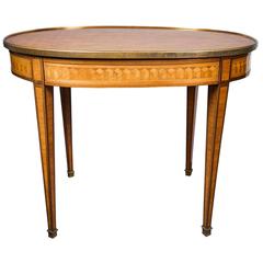 Oval Occasional Louis XVI Style Parquetry Table 7