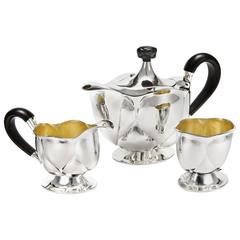 Otto Prutscher Sterling Silver "Bud" Tea Service, circa 1935 6