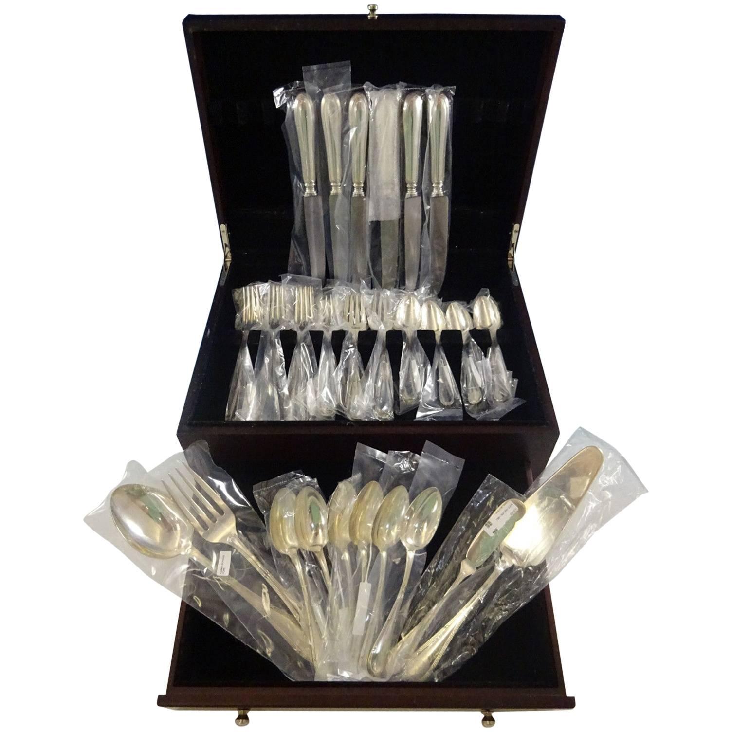 Parma by Buccellati Italy Sterling Silver Flatware Service Dinner Set 34 Pc, New