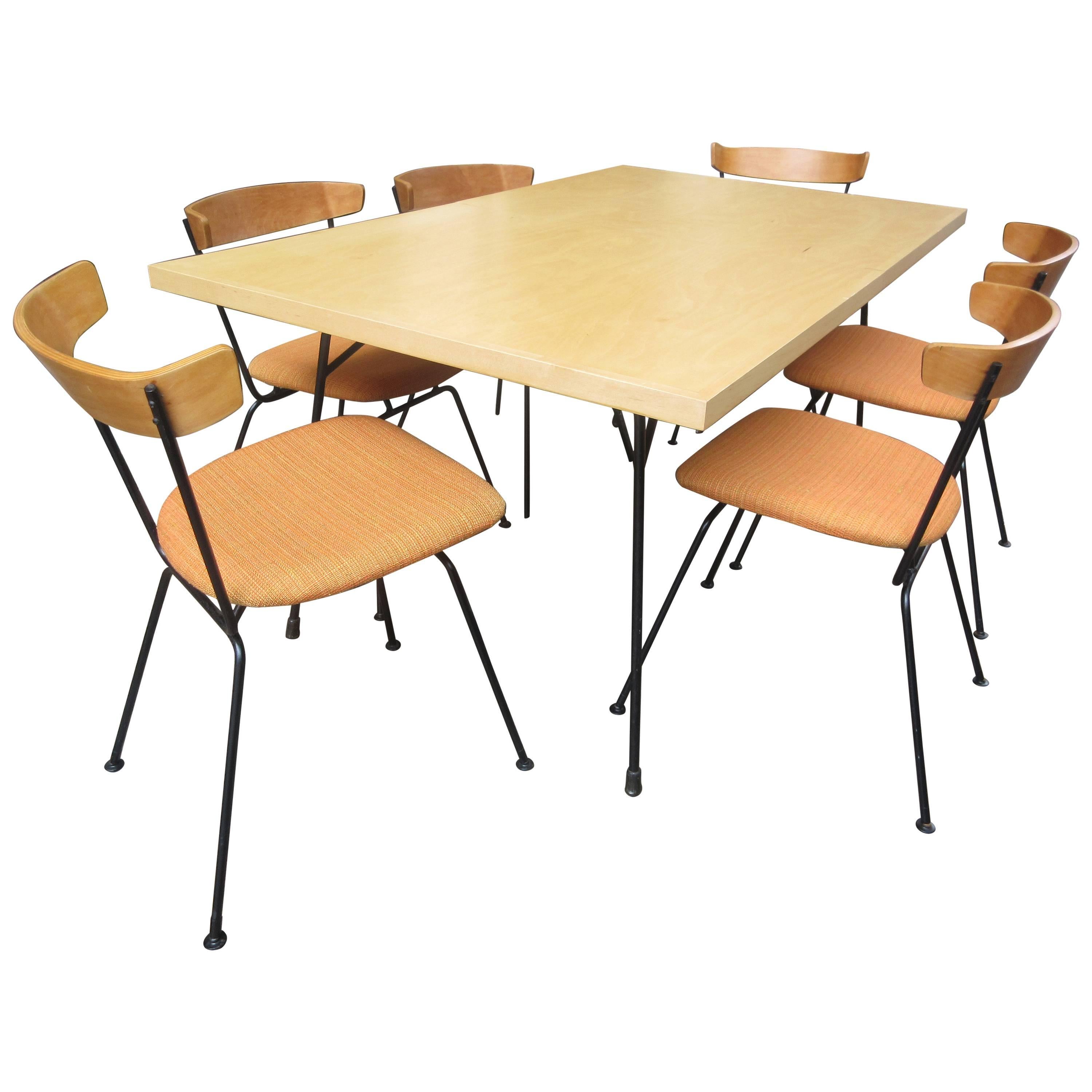 Clifford Pascoe Expandable Dining Table and Six Chairs for Modernmasters