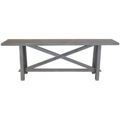 Dos Gallos Custom Wood Console with X-Stretcher