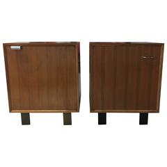 George Nelson Pair of Walnut Cabinets for Herman Miller, 1948