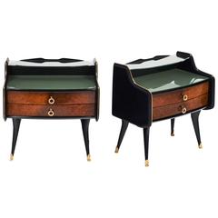 Vintage Pair of Italian Side Tables in the Manner of Paolo Buffa