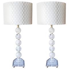 Pair of Rock Crystal Table Lamps 12