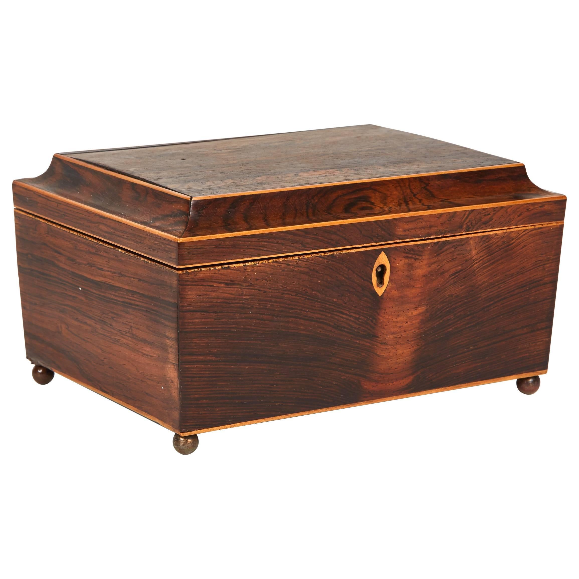 1820s Rosewood Casket Box from England 