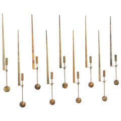 Vintage Wall Candleholders by Pierre Forssell, Skultuna, Sweden, 1950s