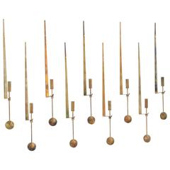 Wall Candleholders by Pierre Forssell, Skultuna, Sweden, 1950s 5