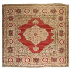 Antique Turkish Sivas Square Rug