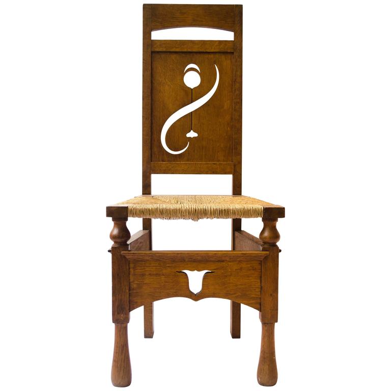 Rush Seat Chair Attributed To M H Baillie Scott For Sale At 1stdibs