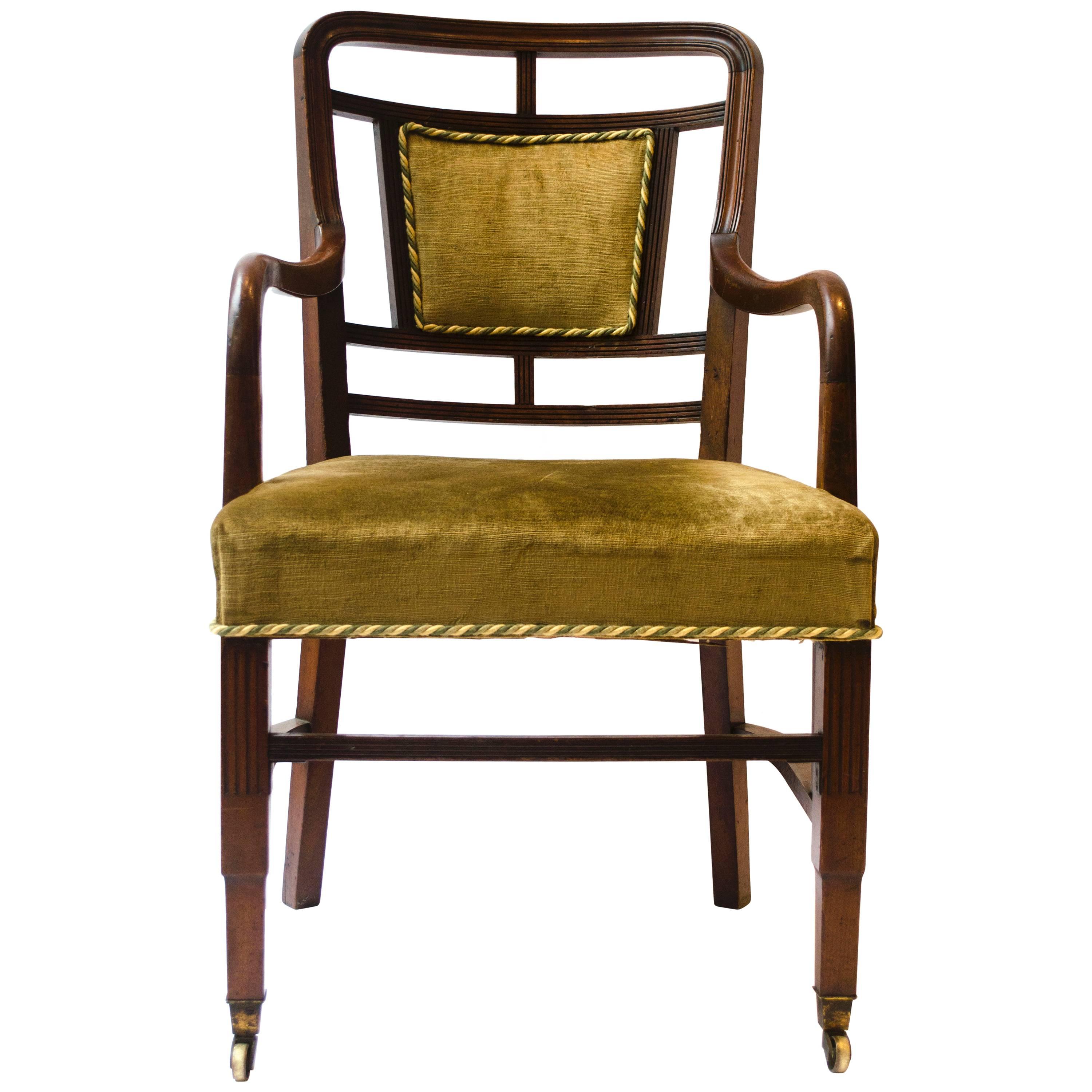 Edward William Godwin. Made by William Watt. An Anglo-Japanese Walnut Armchair.