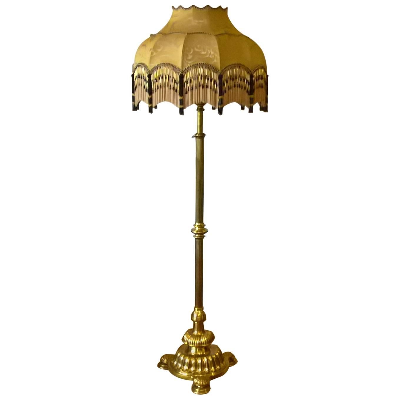 Victorian Brass Extending Telescopic Standard Oil Lamp by Messenger