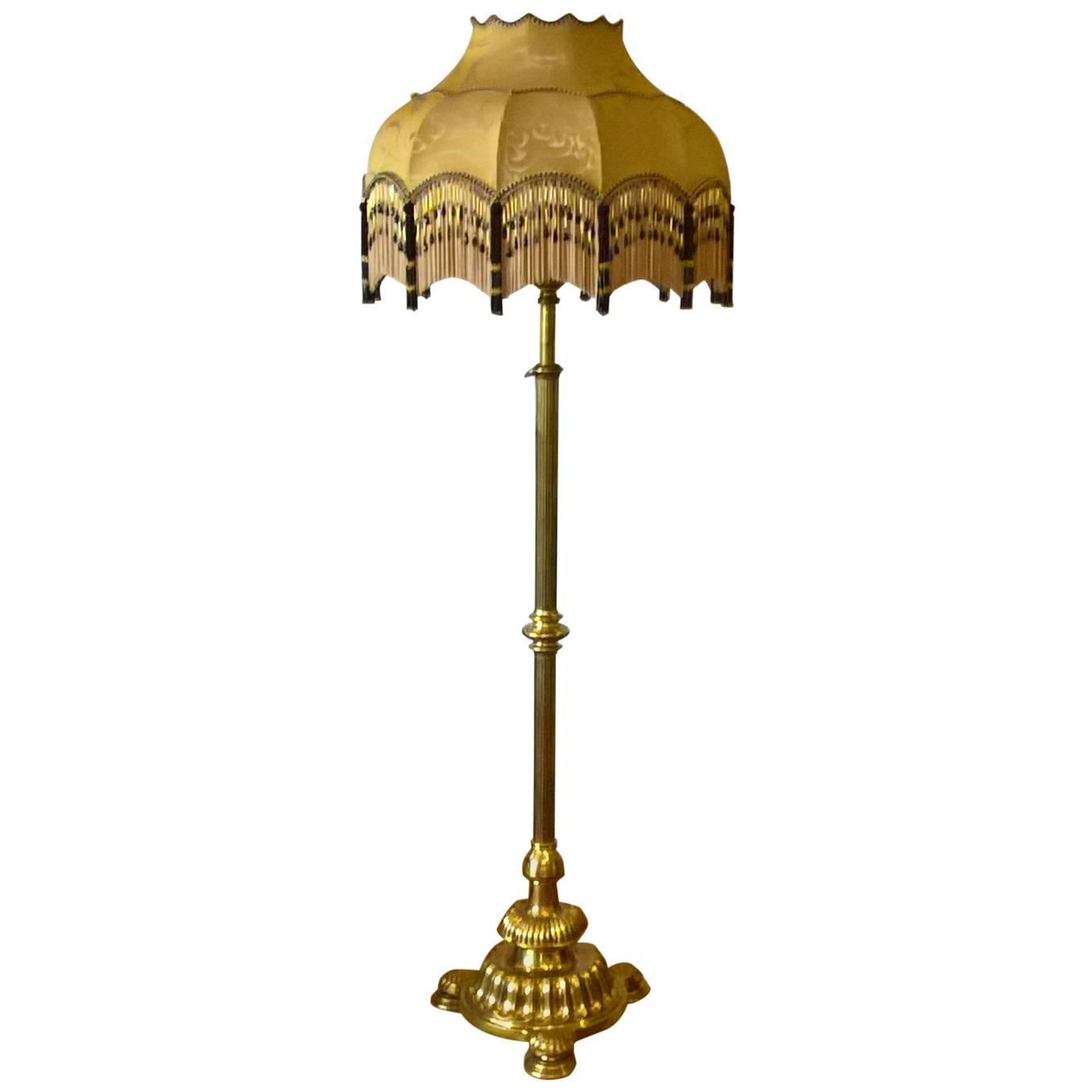 Victorian Brass Extending Telescopic Standard Oil Lamp by Messenger For