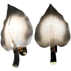 Fantastic Pair of Murano Sconces by Franco Luce, 1970s