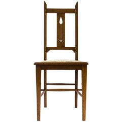 Liberty and Co. zugeschrieben. Ein Arts & Crafts Scottish School Oak Side Chair