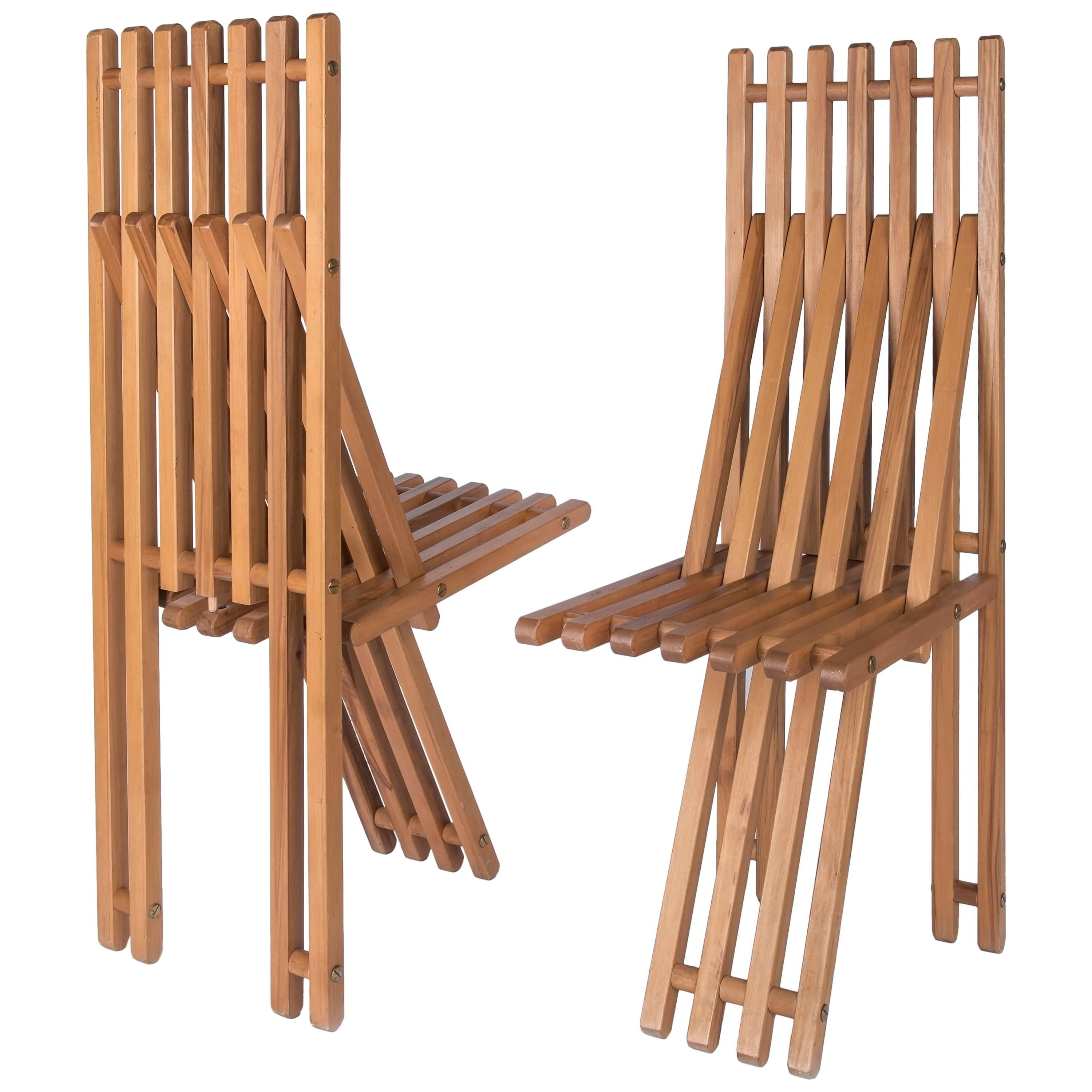 Folding Chairs by Capitini & Palmoni For Sale