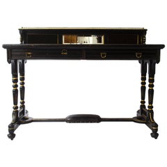Bruce Talbert Attri, Gillows Lancaster, Aesthetic Movement Ebonised & Gilt Desk