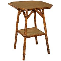 Late 19th Century French Tortoise Bamboo Side Table