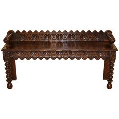 19th Century English Carved Window Seat 2
