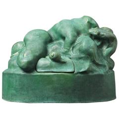 "Beastiality" Art Nouveau Covered Box by Ringel D'Illzach