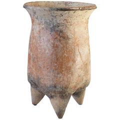 Ancient Chinese Neolithic Ceramic Tripod Vessel by the Xiajiadian Culture