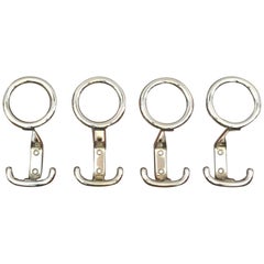 Set of Four Wardrobe Hooks from the 1970s