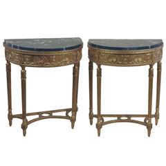 Wood Demi-lune Tables