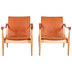 Mid-Century Modern Safari Chairs by Ebbe & Karen Clemmensen