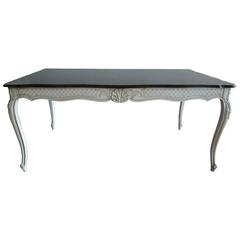 Louis XV Style Dining Table with Painted Apron