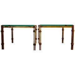 Pair of Gilded Low Side or Coffee Tables by Arturo Pani 'Mexico'
