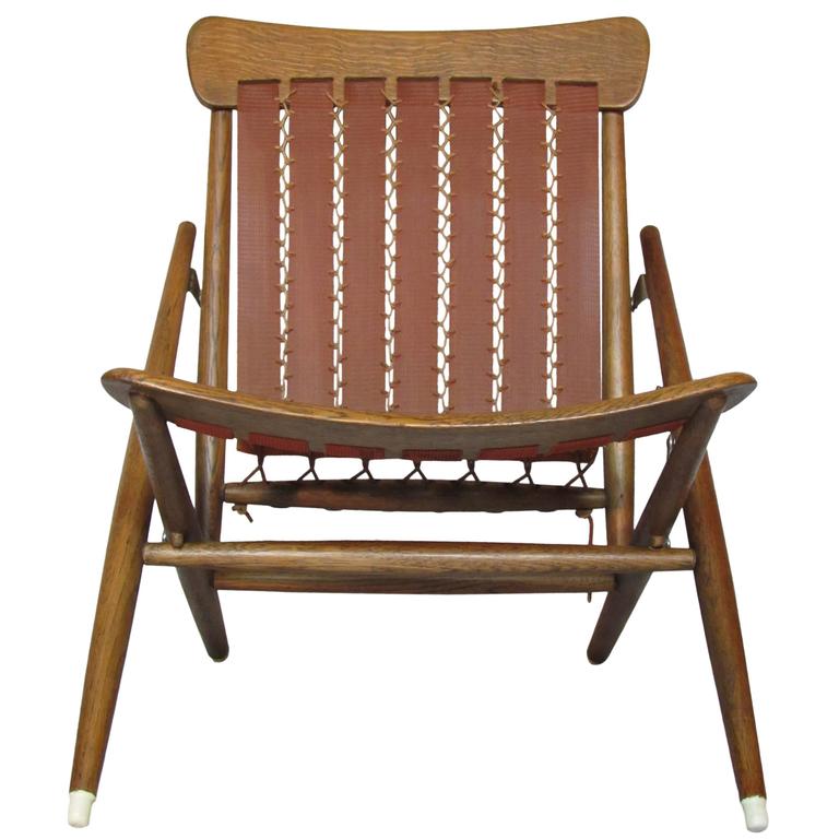 Rare Maruni Studio Folding Lounge Chair, Hiroshima, Japan, circa 1948
