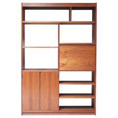 American Modern Walnut Bookcase