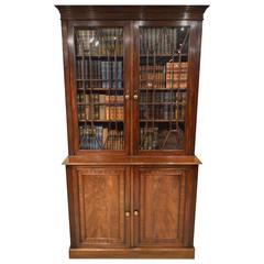 Mahogany Regency Period Two-Door Antique Bookcase
