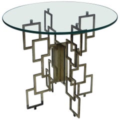 Table d'appoint en laiton à emboîtement