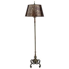 1920s Spanish Revival Floor Lamp with Mica Shade