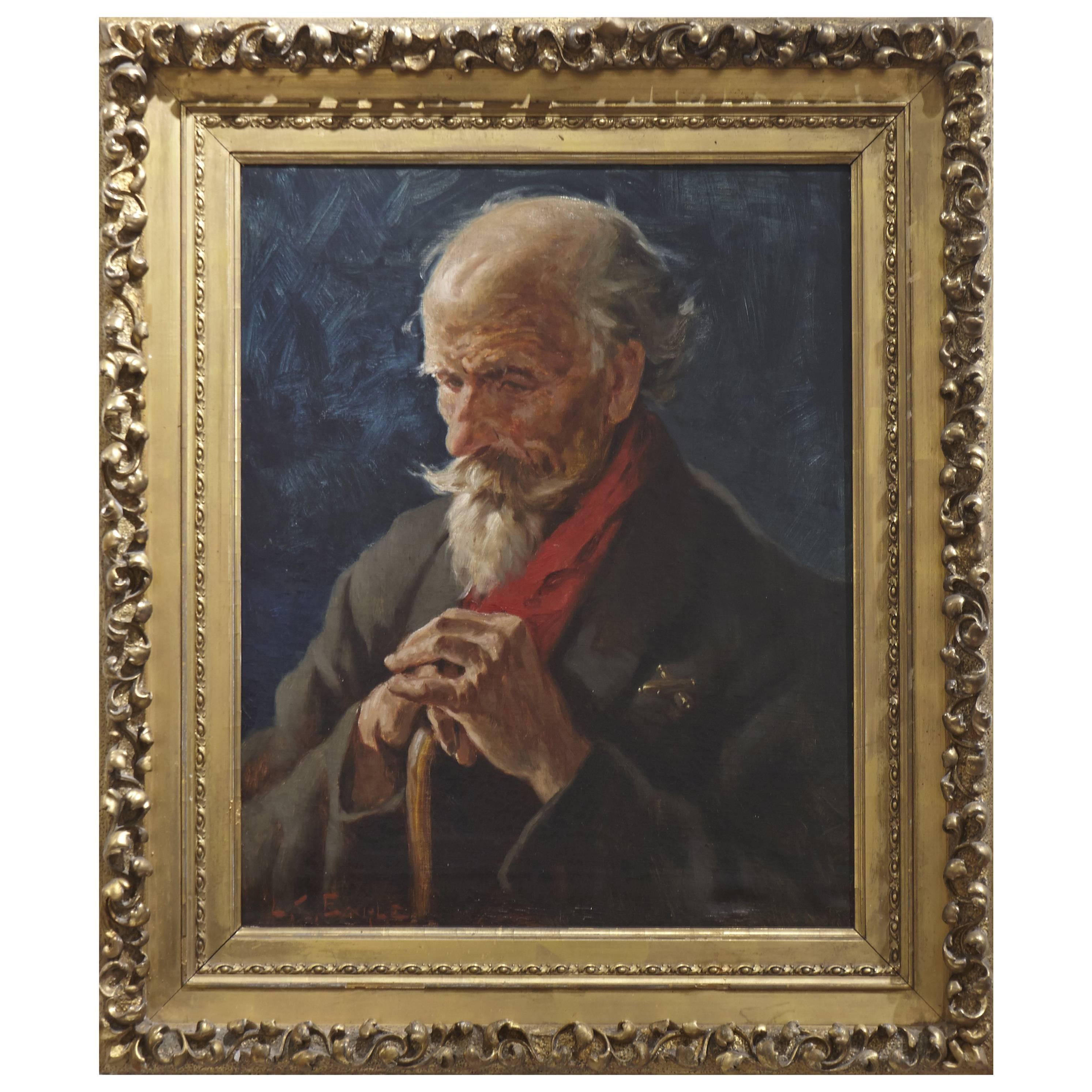 Portrait of Pensive Gentleman by Lawrence Carmichael Earle For Sale
