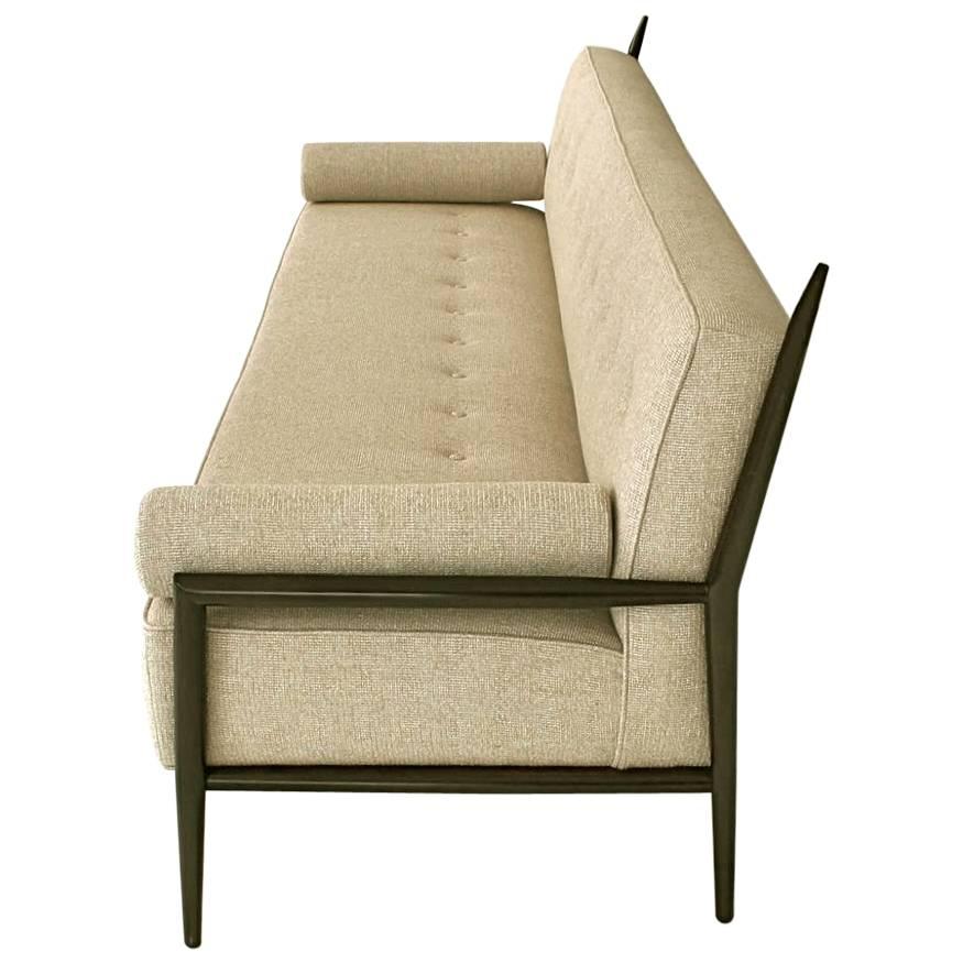 Paul McCobb for Winchendon. Recently restored and reupholstered in a Great Plains woven linen blend.
