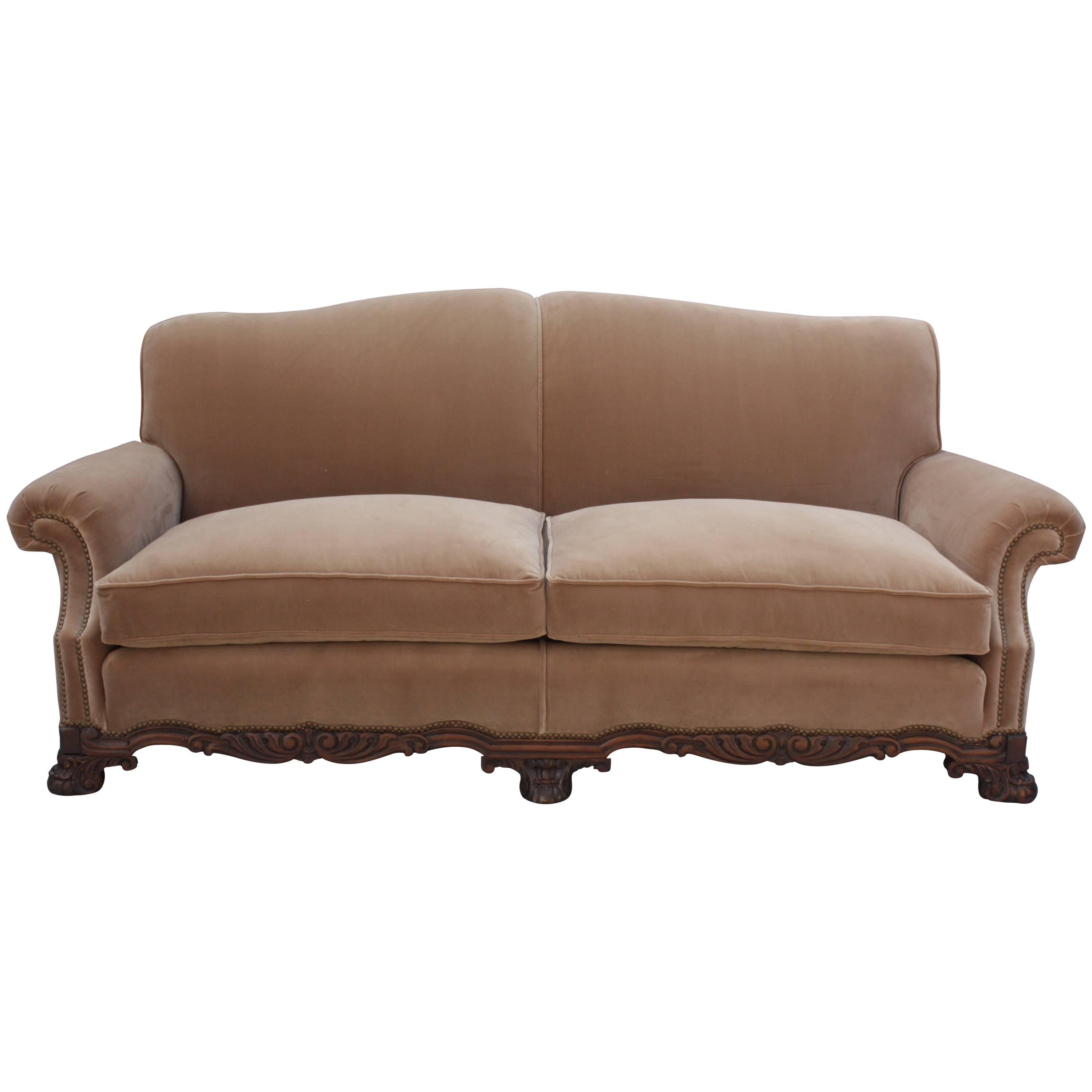 1920 Spanish Revival Upholstered Sofa