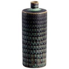Unique Stoneware Cabinet Vase with Textured Surface by Stig Lindberg, 1958 8
