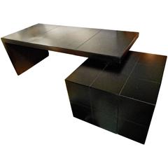 Luxurious Leather Desk by Massimo & Lella Vignelli for Poltrona Frau