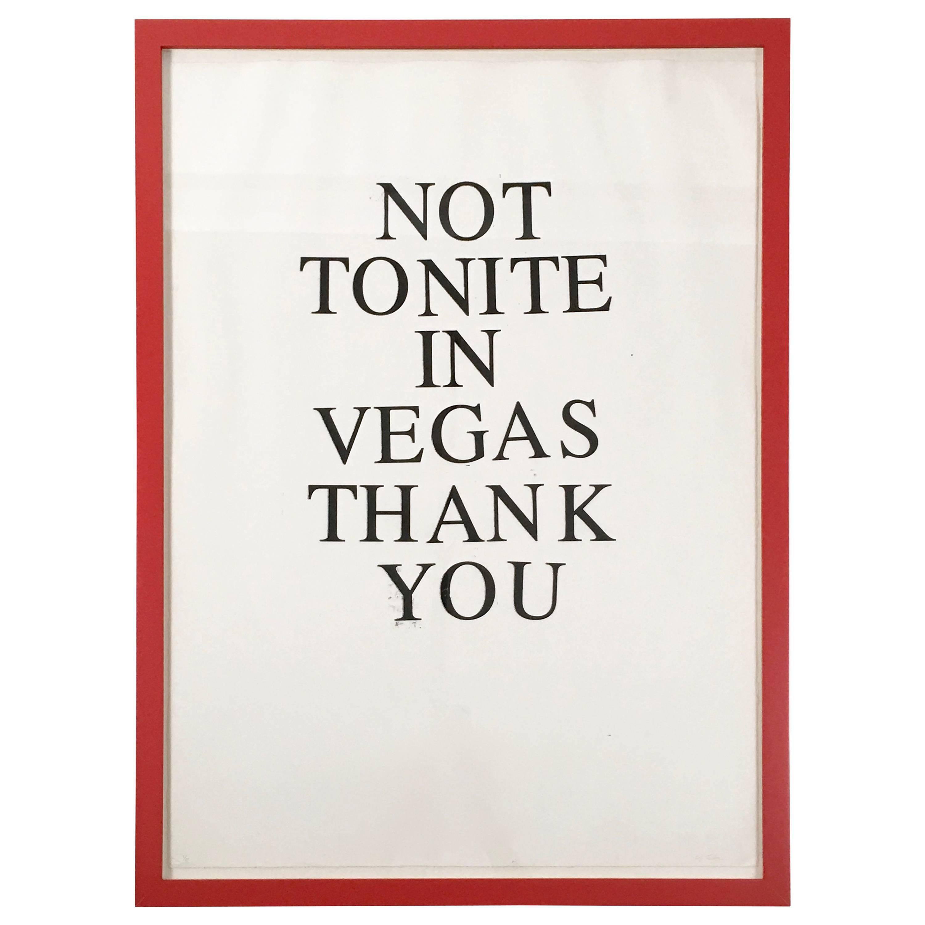 Not Tonite in Vegas Print by Artist Jeffrey Teuton 