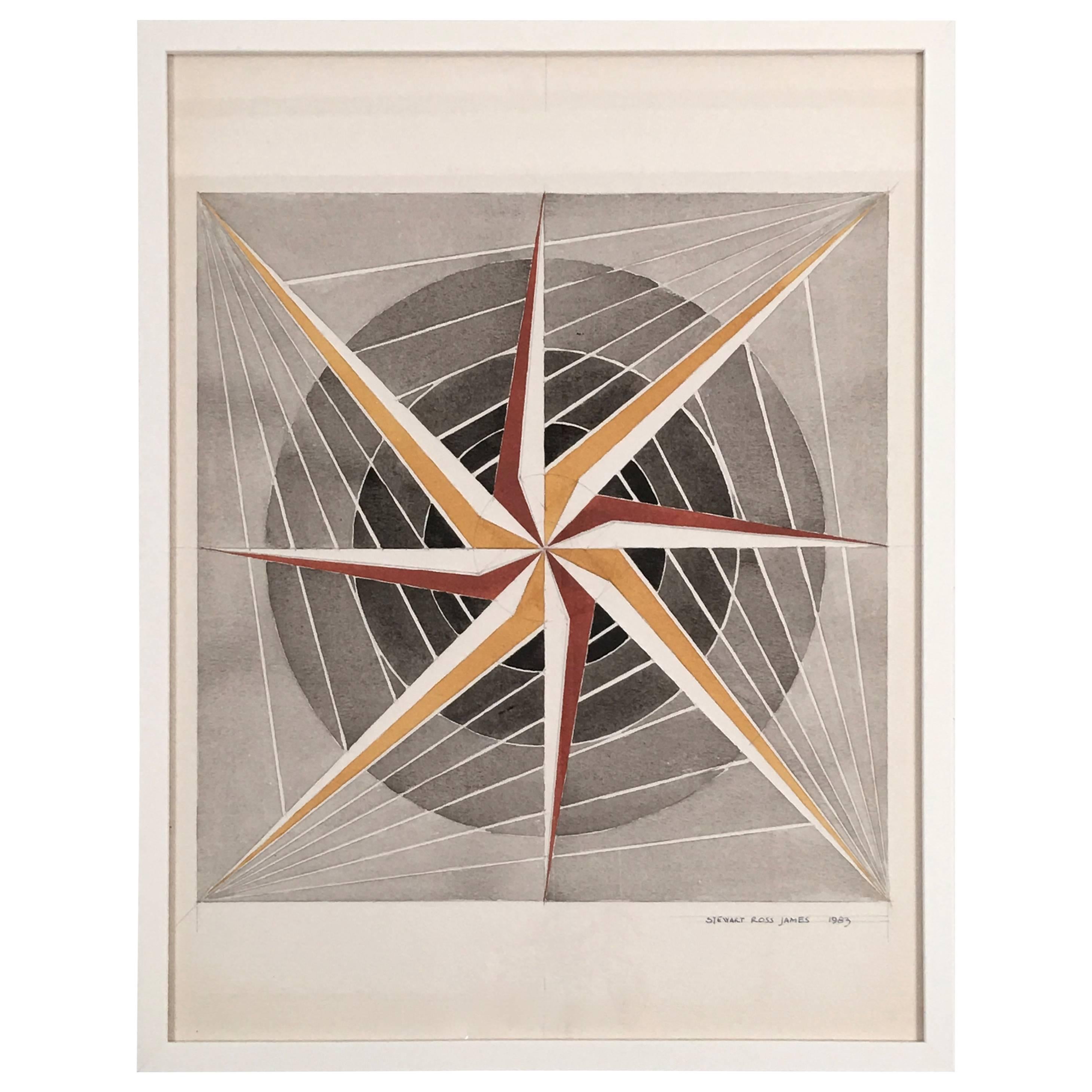 Stewart Ross James Geometric Watercolor Drawing