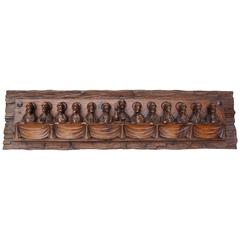 Wood Carving Representing the Last Supper 6