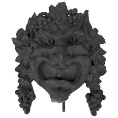 Marie Zimmermann Bacchus Fountain Mask by Roman Bronze Works, circa 1915