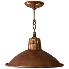 Set of Three Copper Pendant Lights