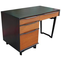 Wonderful Two-Tone Desk with Sculptural Handles