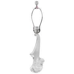 Schneider France Crystal Table Lamp Swirl Free-Form, circa 1950s 11